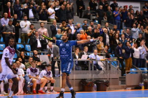 Jordan Bonilauri, pivot de l'équipe du Fénix Toulouse hand-ball